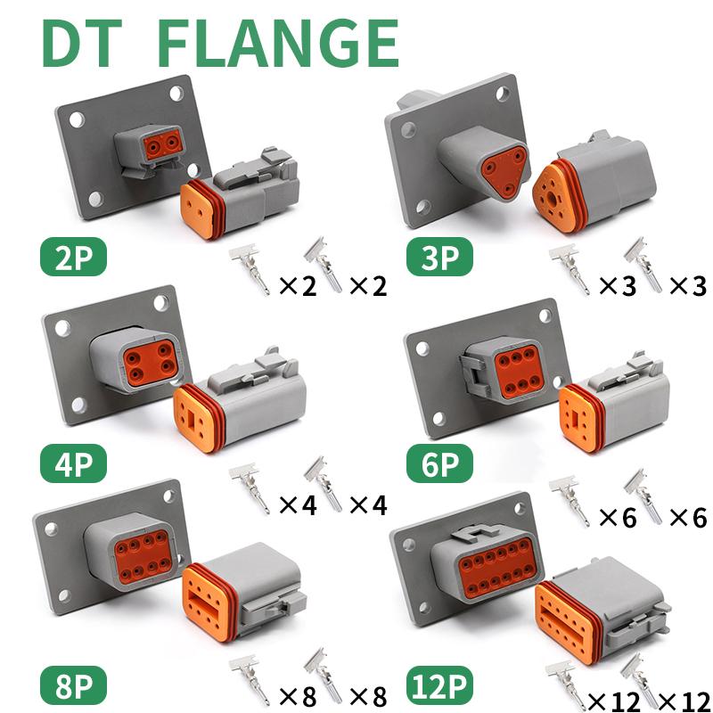 5/10/100 Sets DEUTSCH Connector DT/DTM/DTP/DT15/DT13 deutch connector male DT06-2S waterproof connector DT04-2P female plug