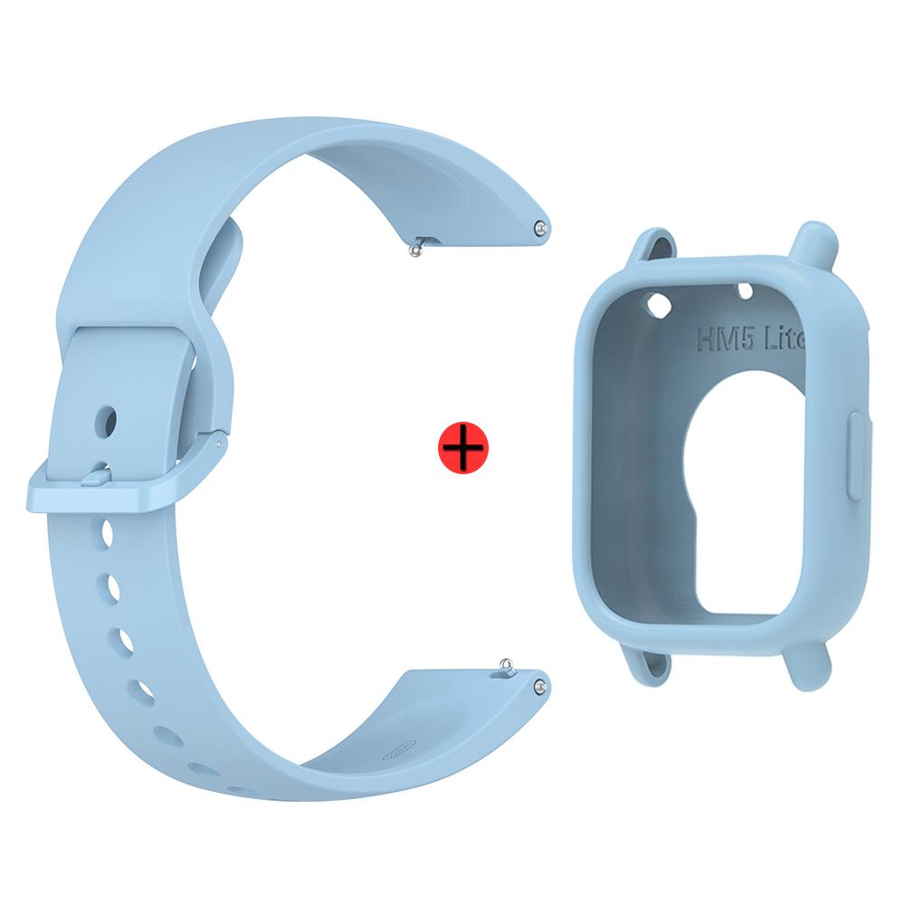 Pro Redmi Watch 5 Lite Silikonový řemínek k hodinkám + Pouzdro Sportovní pásek Spona stejné barvy Náhradní náramek pro Redmi Watch 5 Lite