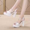 Fashion Women's Sandals Wedge With Platform Waterproof Super-high Heel Ladies Shoes Luxury 2025 Pvc Summer Designer Quality Sandal Sales
