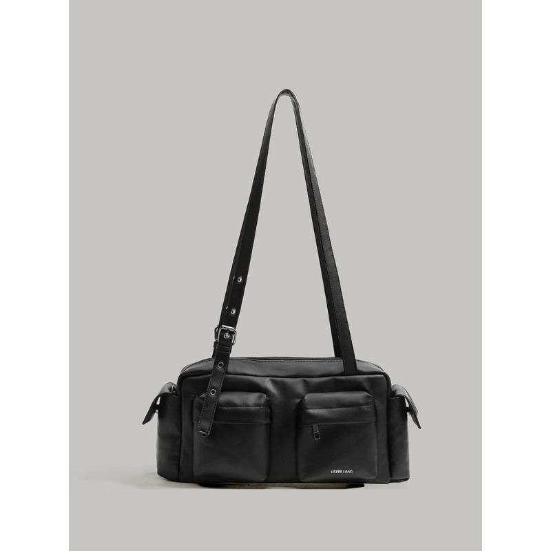 

Сумка через плечо в стиле ретро с несколькими карманами, сумка для байкеров, стильная сумка для байкеров чёрный