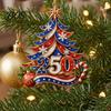Customized Seasonal Ornaments 250 Anniversary USA Christmas Tree Ornament, 2D Acrylic 1776-2026 250th Creative American Flag Hanging Decoration,