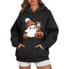 Women's Fashionable Daily Versatile Casual Hooded Sweatshirt, Daily Long Sleeved Patch Top Sweatshirt