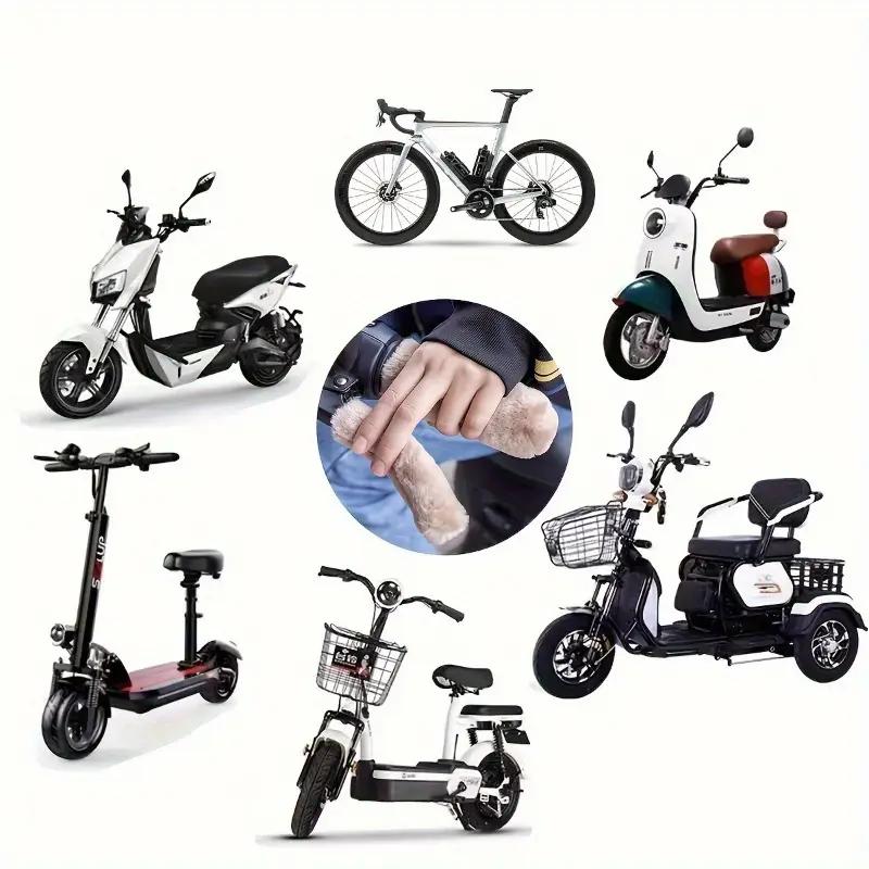 Winter Plush Handlebar Covers Warm Non Slip Gloves Mitts for Electric Scooter Motorcycle Tricycle Windproof Grip Hand Protection