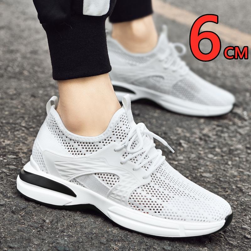 Summer Sports Inner Heightening Shoes Sneakers Men Elevator Shoes Height Increasing Shoes for Man Insoles 6CM Hidden Heels