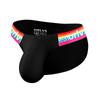 Men Erotic Clothing Sexy Men's High Slit Triangle Pants Rainbow Cotton Sports Fitness Low Waist and Hip Lifting Personalized Trendy Men's Underwear