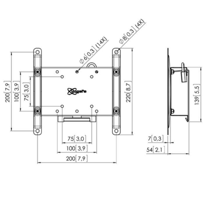 Kit De Montage Pour Écran Plasma, LCD - VOGELS - 7042100 - Verrouillable - Taille D'écran Recommandée : 19"-42"