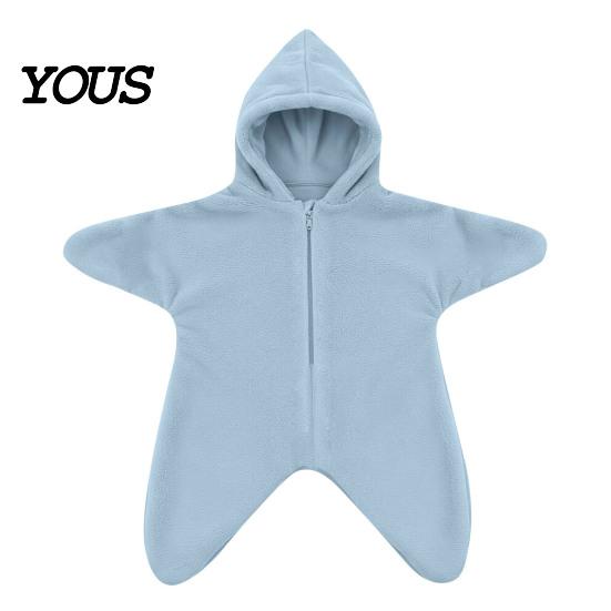 Süßer Sternförmiger Baby-Strampler Neugeborenen-Schlafsack, Weiche Flanell-Wickeldecke für Jungen Weihnachtsoutfit Mädchen, Warmes Feiertagskostüm Fotografie