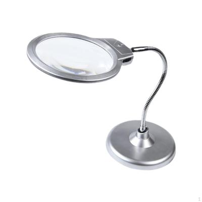 Magnifying Glass with Light Desk Lamp Double Lens Watch Repair Tool for Watchmaker