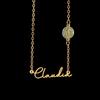 Atoztide Custom Name Necklace with Zircon Eyes Stainless Steel Jewelry for Women Men Nameplate Choker Chain Personalized Gift
