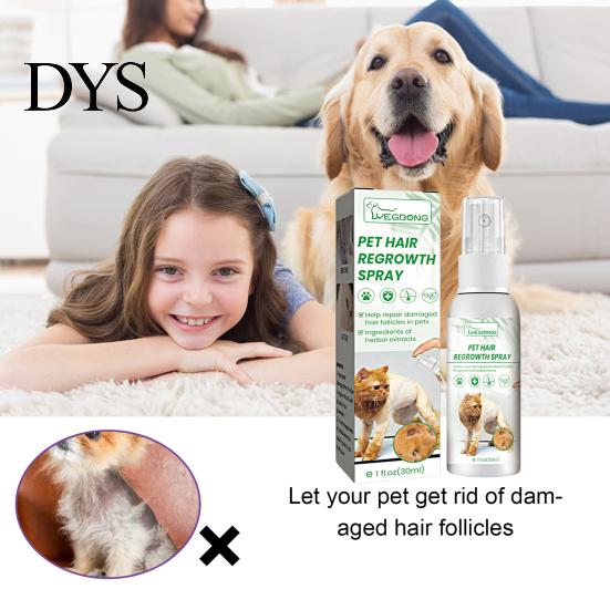 Pet Supplies 30ml Hair Care Spray Anti-shedding Anti-Clumping Growth Fur Repair Damaged Follicles Dog Cat for Puppy