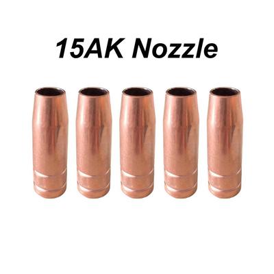 15AK Nozzle Red Copper MIG Torch MAG Welding Gun Consumable Shield Cups