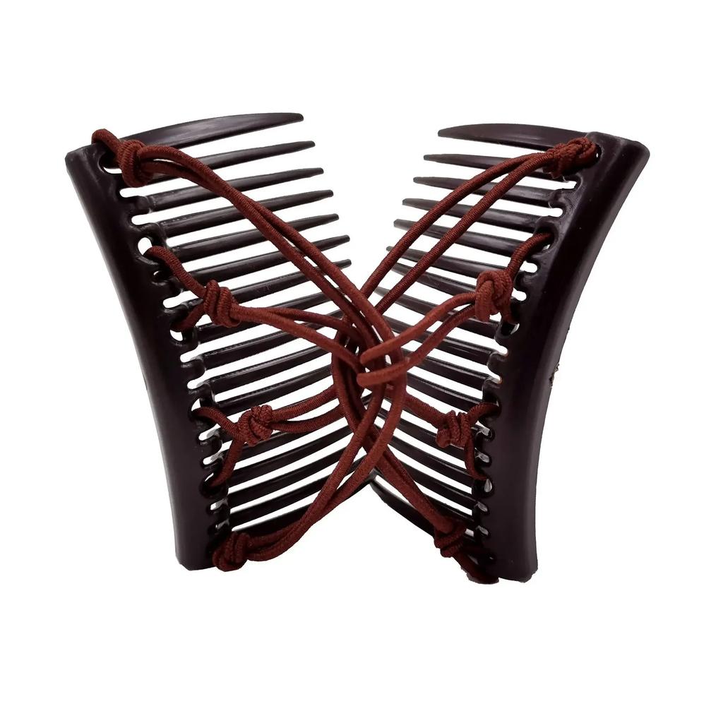 Magic Hair Claws Tuck Comb Updo Elastic  Hair Clip Stretchy Knotted Double Comb Elastic Hair Combs Ponytail Holder Barrettes