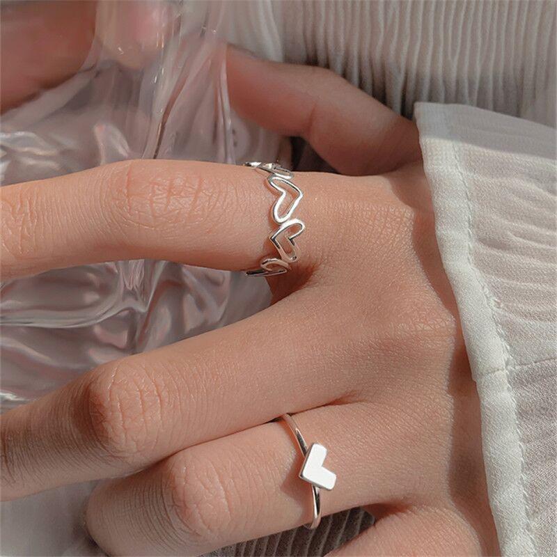Punk Irregular Butterfly Rings For Women Liquid Metal Butterfly Earring Aesthetic Egirl Gothic Insect Open Rings Y2K Jewelry