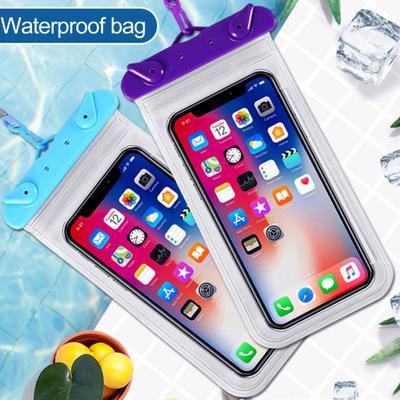 1 Set Waterproof Phone Bag Touchscreen Waterproof Anti-collision Transparent Cell Hone Waterproof Bag Water Sports