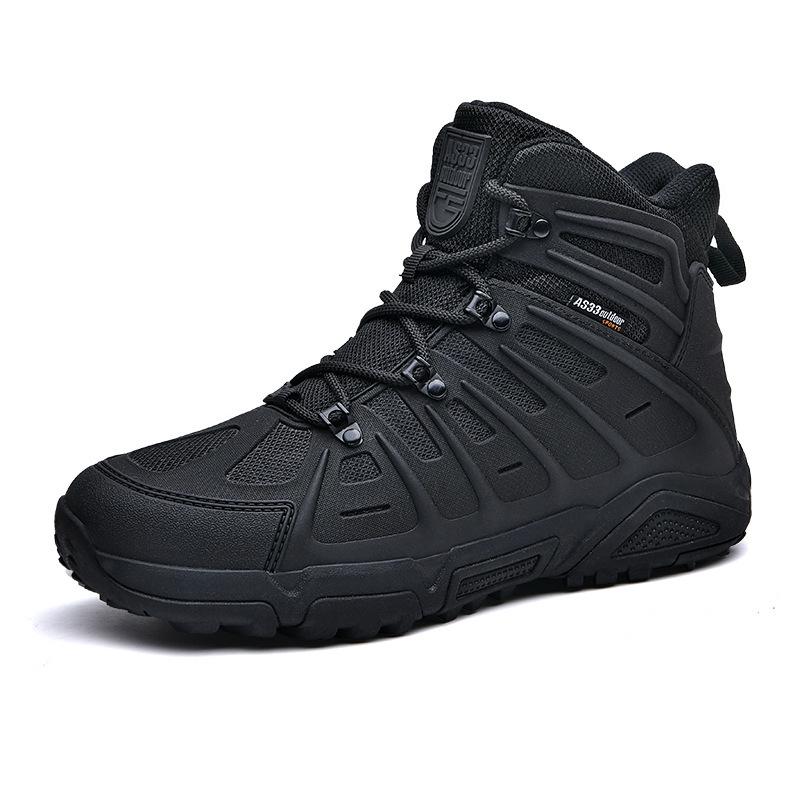 Plus Size Breathable Outdoor Military Boots - Wear-Resistant Hiking & Mountaineering Shoes