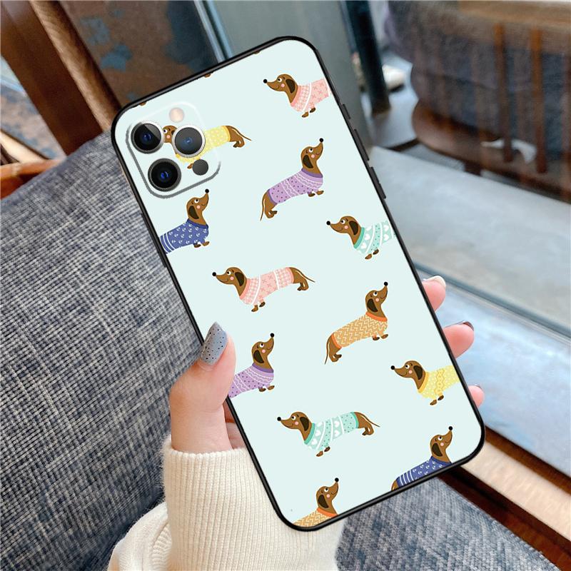 Dachshund Dog Phone Case For iPhone 16 15 13 12 11 14 Pro Max 12 13 mini XR 15 16 Plus 16e Cover Shell