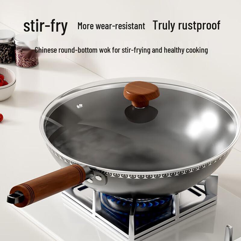 KSISE Traditional Cast Iron Wok