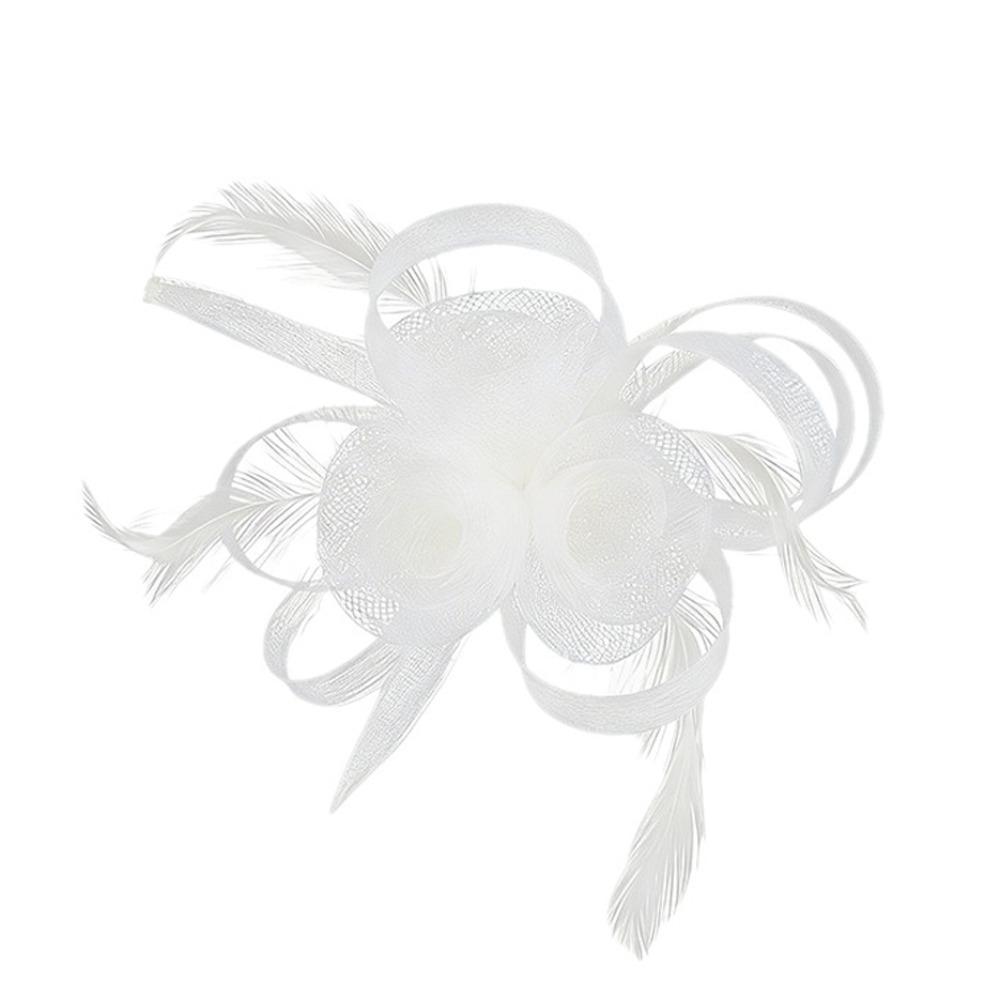 Elegant 3D Flower Fascinators Hat Large Flower Formal Rose Fascinators Tea Party Hats Wedding Ceremony белый