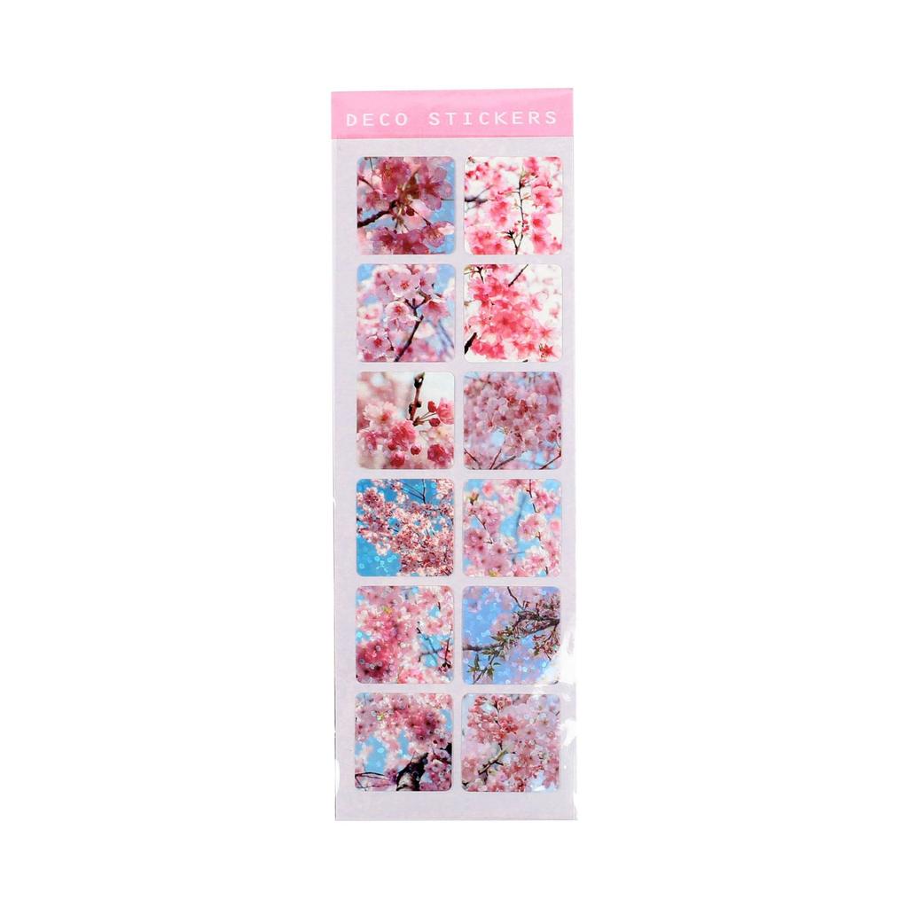 1pc Stickers Scenery Glitter PVC Decorative Decal Seal for DIY Diary Planner Scrapbook Album School Supplies Kawaii Stationery