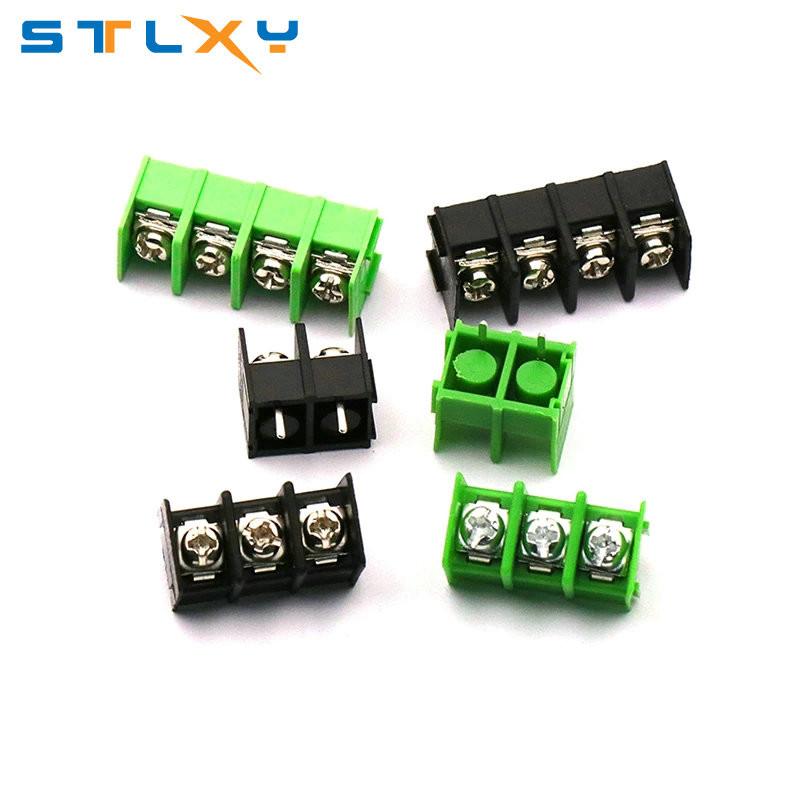 10PCS/lot 7.62mm Pitch KF7.62 Terminal Block 2Pin 3Pin 4Pin Assemblable Screw Wiring Connector Black Green Connector