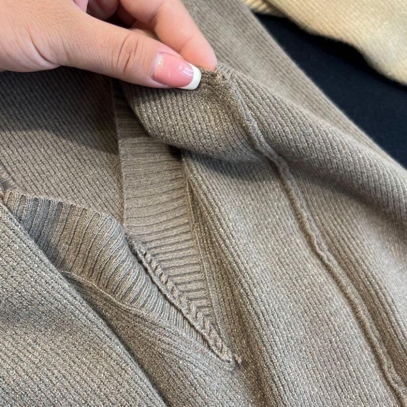 Podzimní/zimní pletená dámská vesta svetr s hlubokým výstřihem do V, volná a všestranná, bez rukávů, pulovr, tílko, jednobarevná, ležérní, jednoduché dámské oblečení