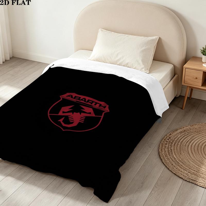 Abarth Print Flaneldecke, Hohe Qualität, Bequem für alle Jahreszeiten, Heimdekoration, Wärme und Komfort, Perfekt für Weihnachtsgeschenke