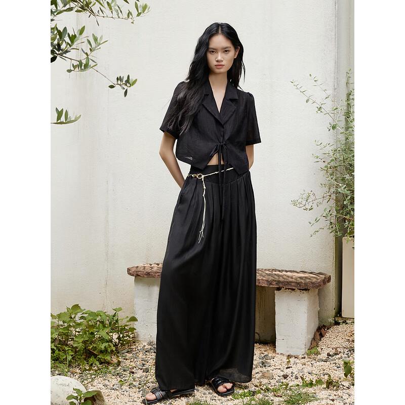 Gejin Summer Short Sleeve Shirt & Slimming Pants Set M