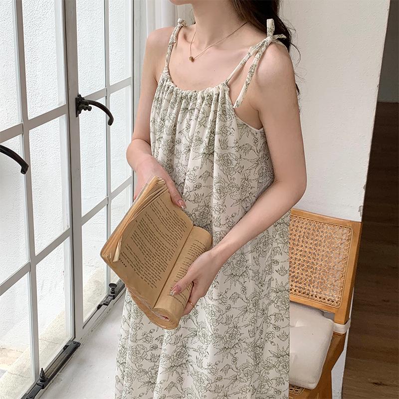 Women's Cloud Cotton Summer Sleepwear: Breathable Stretchy Camisole Dress