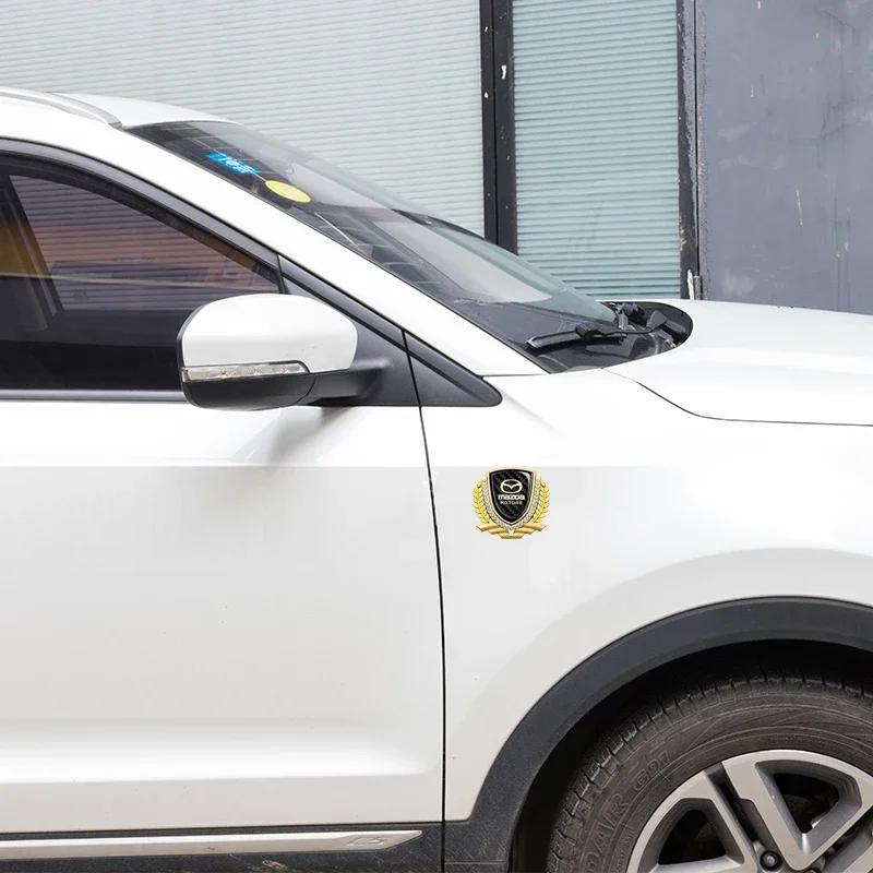 2025 Hot Car Window Badge Emblem for Mazda 2 3 5 6 Axela Atenza Protege Speed CX5 CX7 RX7 MX3 Trunk Side Stickers Styling Access