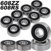 10/5Pcs 608ZZ 608RS Bearings for Electric Scooter Skateboard Wheel High Speed Low Noise Metal Double Shielded Ball Bearings