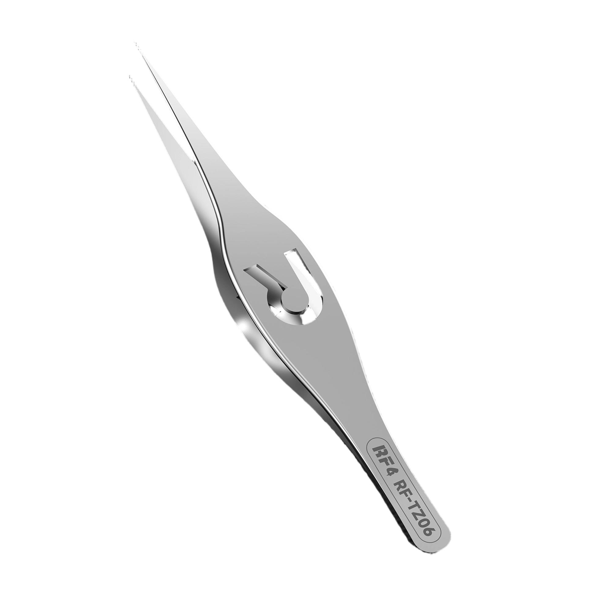 RF4 RF-TZ06 High-Precision Pointed Tweezers Wide-Body Hardened Non-Slip Tweezers with R-Shaped Hollow