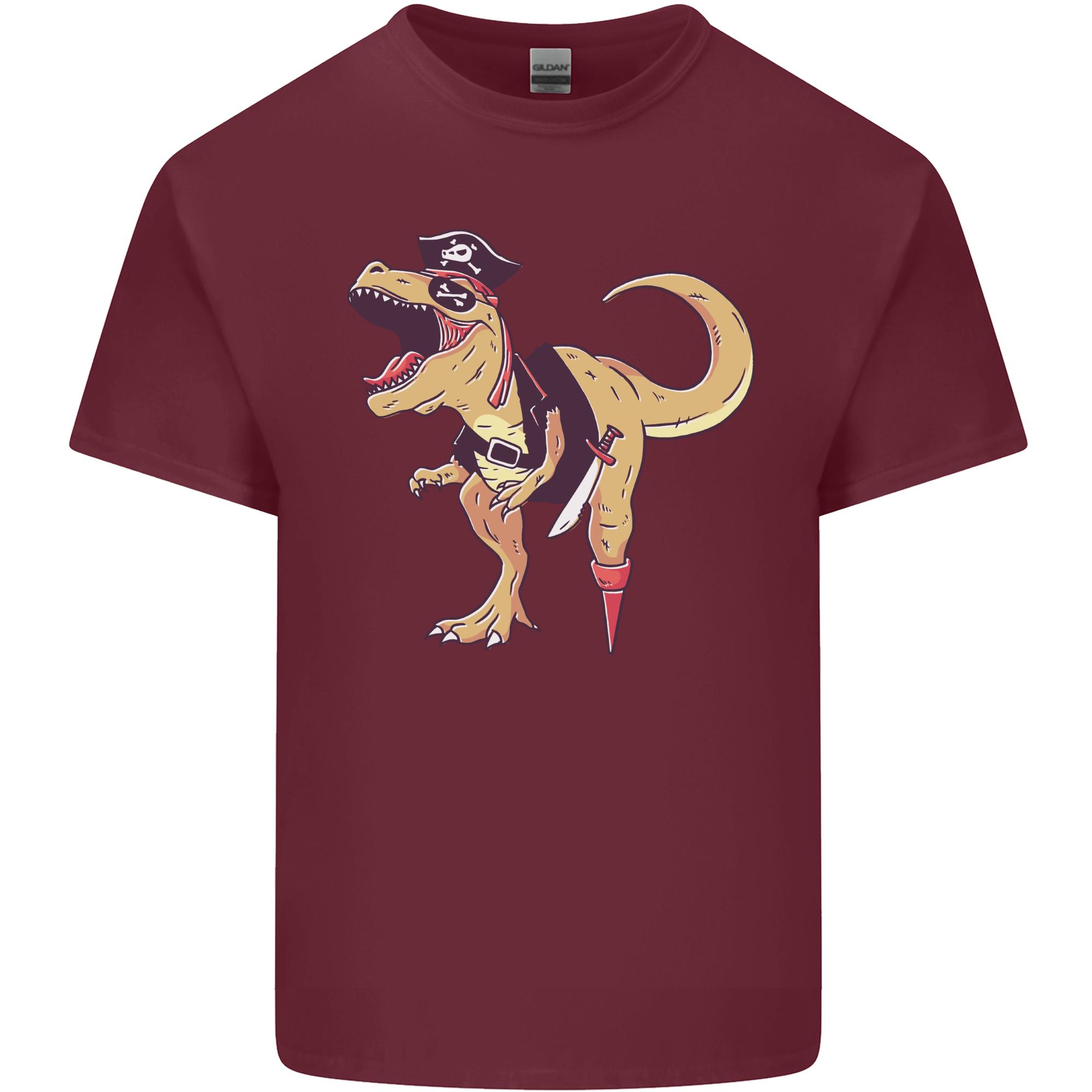 Pirate TRex Funny Dinosaur Unisexs Light Cotton TShirt S