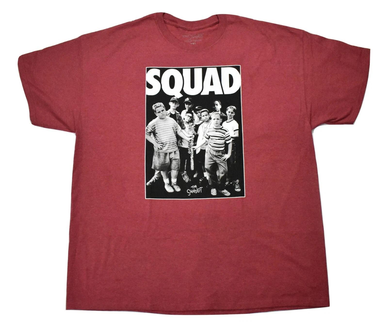 The Sandlot Mens Baseball Squad Group Photo Red Shirt New 2XL 3XL