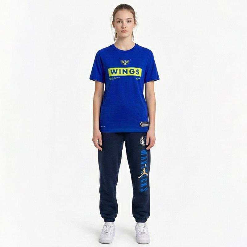 Nike × WNBA Collaboration T-Shirt Dallas Wings Simple Versatile Breathable Comfortable Pullover Kids Tops 3Z2B7FEM5-DWS