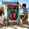 Custom Name Personalized South Sydney Rabbitohs Print Beach Towel, for Trip Camping Beach Party Home Decor, Birthday Gift for Family & Friends