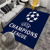 Tappeto Logo UEFA Champions League Blu Navy Decorazione per Tifosi di Calcio Adatto per l'uso come antiscivolo per soggiorno camera da letto divani