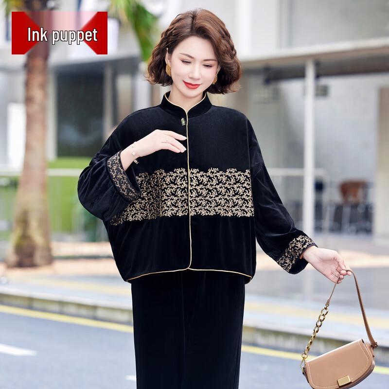 

Женский пиджак Тан в новом китайском стиле для женщин среднего возраста больших размеров 3XL