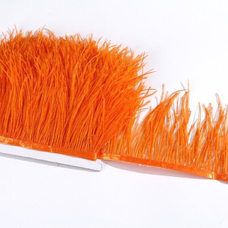 Ostrich Feather Trim 8-10cm 10-15cm 10Meters Fringe White for Clothes Ribbon Skirt Plumas Plume Decoration Wedding Party