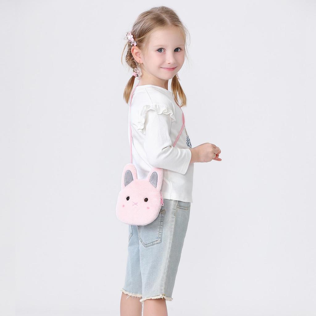 Módní dětská crossbody taška s motivem malého pandího kočky, peněženka na mince pro dívky