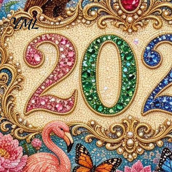Beginner Friendly Crafts 2027 Diamond Art Painting Pattern Wall Calendar, Rhinestone Gem 12 Calendar Monthly Planner, Jan. 2026-Dec. Hanging for Home,
