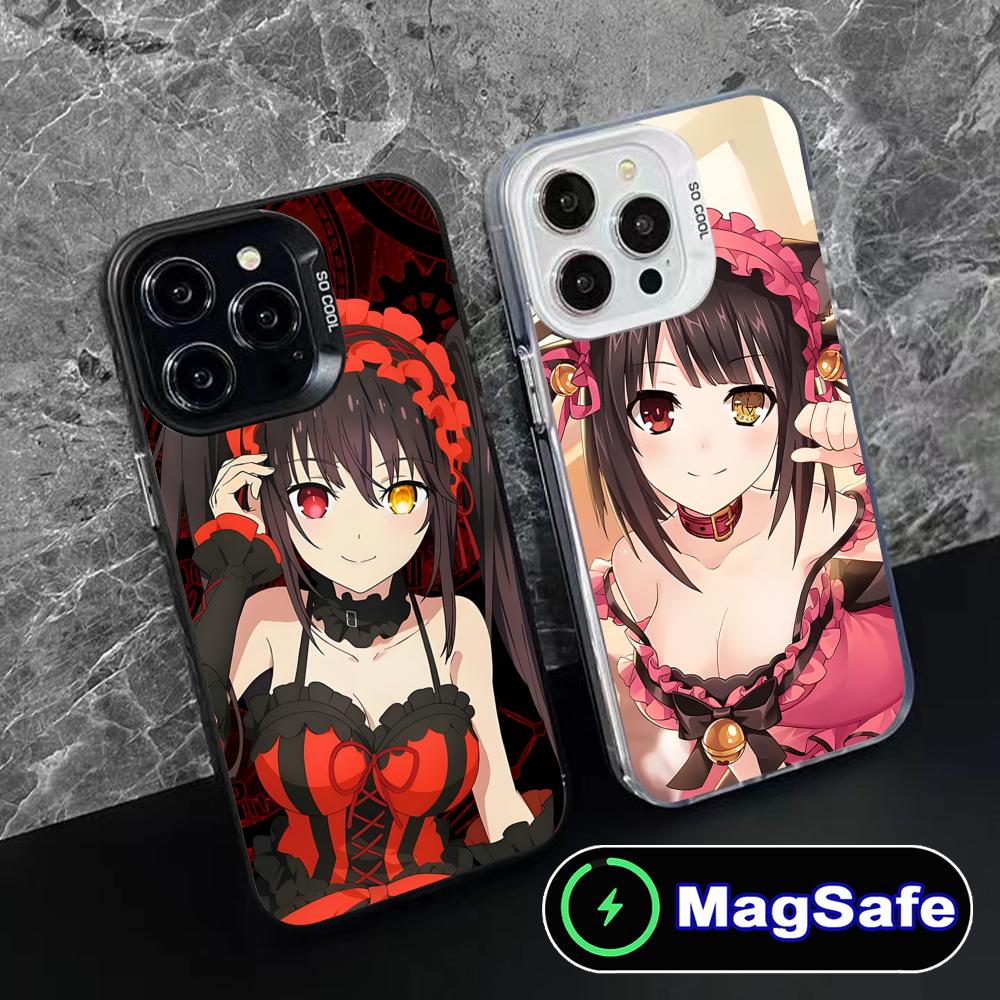 Date a Live Kurumi Tokisaki Phone Case for iPhone 16 15 14 13 12 11 Pro Max Plus MagSafe Translucent Colour Protective Luxury