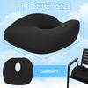 Innovation Donut Cushion with Scientific Center Hole and U Shaped Cutout Comfortable Seat Cushion for Tailbone Pain Relief and