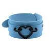 Braccialetti punk a forma di cuore tutto nero donna uomo Braccialetto da polso in pelle Bracciale a manica gioielli goth gotico emo bracciali da braccio accessori cosplay
