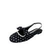 Flat-Bottomed Bag Head Half-Drag Sandals Polka Dot Women'S Shoes