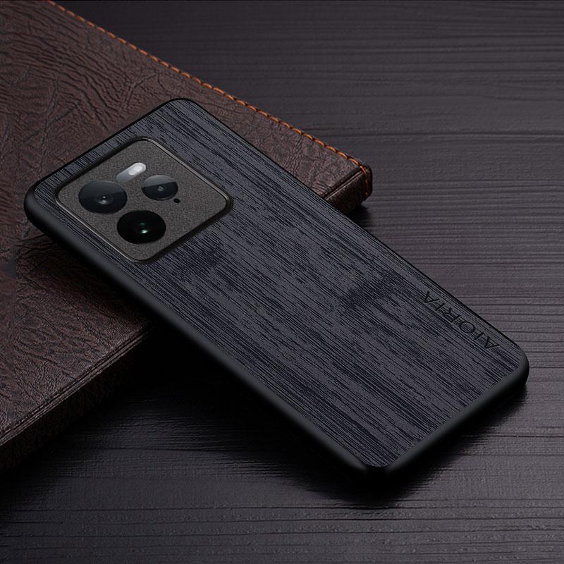 Case for Realme GT 7 7T Pro funda bamboo wood pattern Leather phone cover Luxury coque for Oppo realme GT 7 Pro case capa