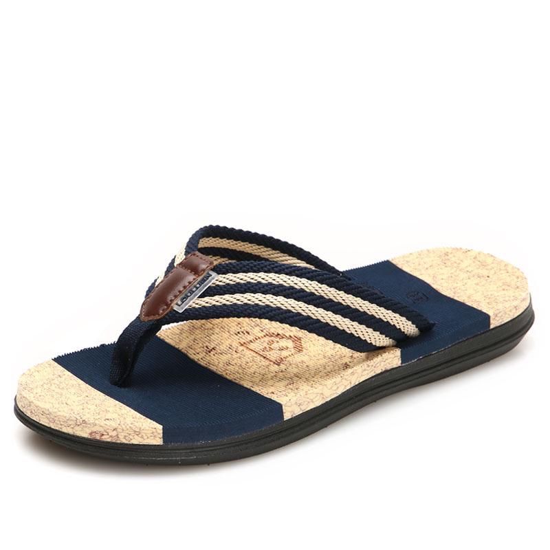 Beach Flip-flops Men's Outdoor Non-slip Rubber Cool Slippers Men's Pinch Slippers Summer
