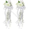 Soft Comfortable Artificial Flower Champagne Glass for Bridal & Banquet Setting AXYD