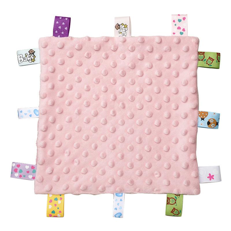 Baby Tag Security Blanket Baby Soothing Plush Blanket Sensory Soft Comforter Blanket Baby Anima