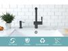 Matte Black Kitchen Sink Soap Dispenser, Press-Type, 500ml Capacity, Brass-Plated Threaded Tube