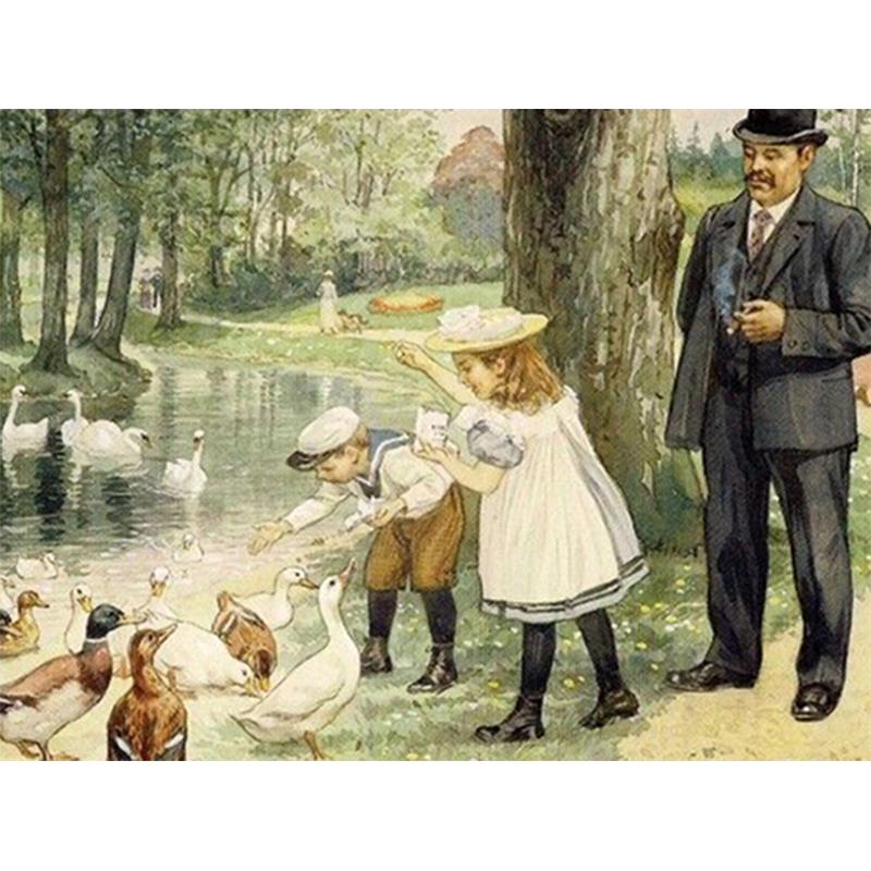 5D Diy Diamond Painting Landscape Garden Child Cross Stitch Kits Full Round Drill Embroidery Mosaic Art Picture Home Decor Gift